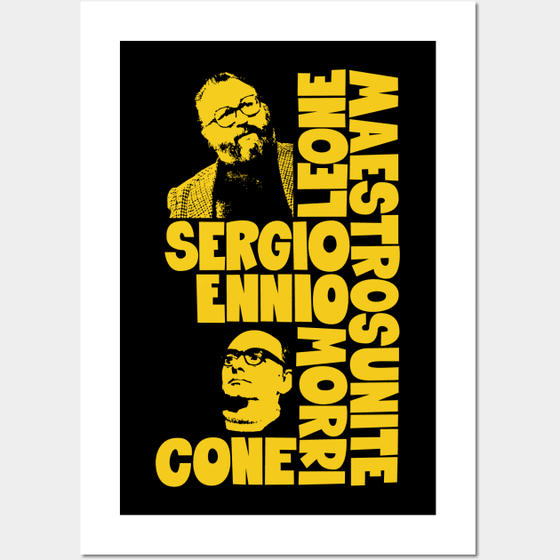 Sergio Leone and Enio Morricone - Maestros Unite Wall Art by Boogosh